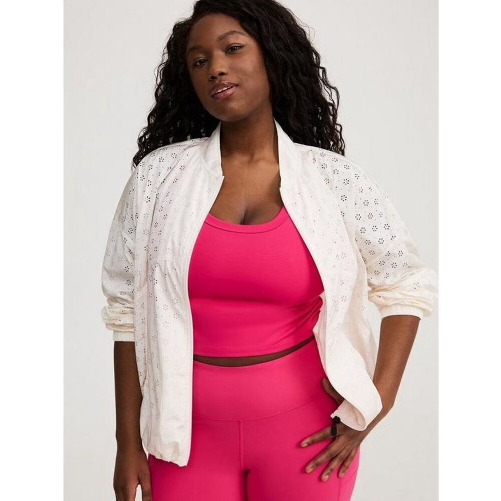 Torrid Eyelet Bomber Active Jacket
